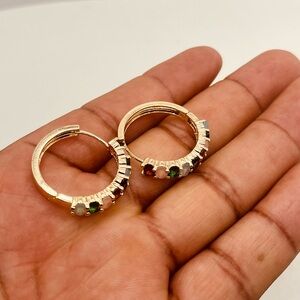 Gold filled earrings for women hoop design